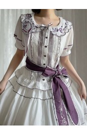 Miss Point Four-Season Orchard Embroidered Blouse(Reservation/2 Colours/Full Payment Without Shipping)